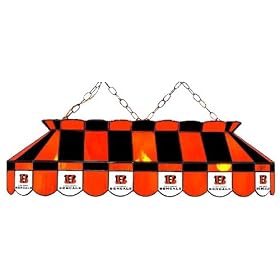 Cincinnati Bengals 40 STAINED GLASS POOL BILLIARD TABLE LAMP LIGHT