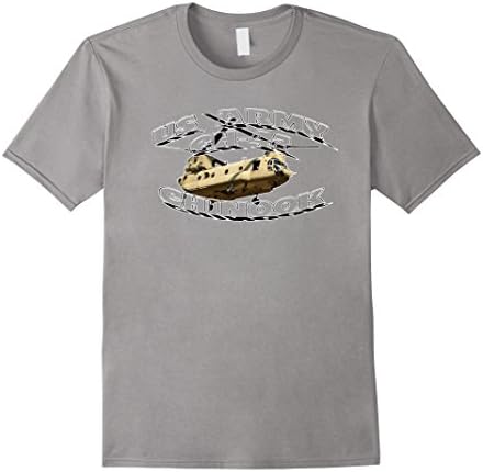 Men's US ARMY CH-47 Chinook T-SHIRT, ARMY CH-47 TEE Medium Slate