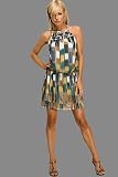 Crinkled Artsy Print Dresses