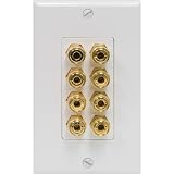 Brand New Ge 8 Binding Speaker Post Wall Plate