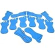 12 Toe Ring Foot Foam Display Body Jewelry Case Blue