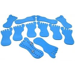 12 Toe Ring Foot Foam Display Body Jewelry Case Blue