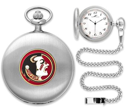Florida State Seminoles FSU NCAA Silver Pocket Watch