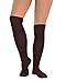 Womens Slouch Rib Knee Socks Cashmere Virgin Wool Blend Sock 7 Color Options