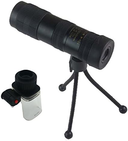 TOMO 10-120x30 Mini 4 Focus High Powered with LED Lights Microscope/ Magnifier Scalable to Stretch Zoom Metal Optical Telescope Monocular for Hunting Camping Golf Hiking Fishing Bird Watching, Non-Slip Grip, Roof Prism Waterproof Fogproof, Bright and Clear Range of View, Compact and Lightweight Portable Design, Glimmer HD Scope, 10-30X Monocular Zoom to See Things 10-30X Closer, Steady Viewing, Optics Zoom Scalable Telescopic 0.5m/ 2000m, with Mini Table-top Tripod for Free, Black