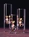 Chimney Lamps Handblown Glass Oil Lamp Set of Three