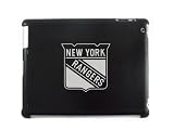 Black Apple iPad 2 Aluminum Plated Back Case New York Rangers