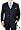 Gino Valentino Ticket Pocket Made in Italy Merino Wool / Silk Mens Suit Vested 150's Hand Pick Stitching Two Button 3pc Canvas Front Jacket Modern Flat Front Pants Plus Vest Custom Working Buttonholes Business Suit Dk Navy (36 Short)