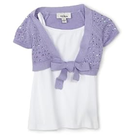 Buy Amy Byer Girls 2-6x Splash Of Sequence Vibrant Color Little Sweater With Knit Tee by Amy Byer