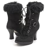 Soda Kitty Ankle Boots 7.5 Black