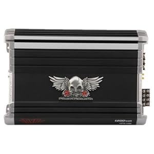 Power Acoustik CPT4-1200 4 Channel 1200 Watt MOSFET 2-ohm Stereo 4-ohm Bridged Tri-Mode Capable with Selectable 45Hz 6/12dB Bass Boost