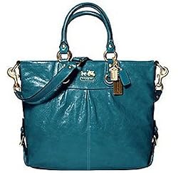 Coach Leather Julianne Messenger Bag Tote 12935 Teal