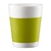 Bodum Canteen Porcelain Double Wall Medium Tumbler with Silicone Grip, Green, Set of 2