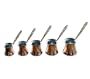 Turkish Coffee Makers - 5 Piece Set with brass handles