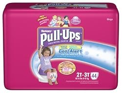 Huggies Pull-Ups Training Pants with Cool Alert Wetness Liner, Girls, 2T-3T, 44-Count