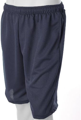Erick Hunter Micro Mesh Mens Basketball Gym Shorts with Pocket, Large, Black