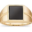 14K Yellow Gold Man's Onyx Ring