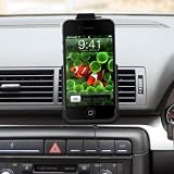 from ULTIMATEADDONS ULTIMATEADDONS Swivel Air Vent Car Kit Mount for Apple iPhone 4 / 4G + Car charger with 1.8 metre retractable cable