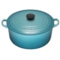 Le Creuset Cast Iron Round Casserole, Teal, 26 cm