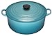 Le Creuset Cast Iron Round Casserole, Teal, 26 cm
