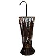 Stylish Diamond Swirl Ironwork Umbrella Stand, Traditional Style
