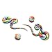 BodyJ4You 4PC Glass Ear Tapers Plugs 4G-14mm Rainbow Swirl Teardrop Spiral Gauges Piercing Set