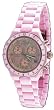 Oniss #ON8203-L Women's Pink Ceramic Chronograph Watch