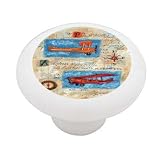 Biplanes Decorative High Gloss Ceramic Drawer Knob