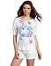 Chaser Women's Eye Of The Tiger Burnout Shirt, White, Large