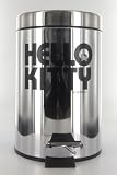 Hello Kitty Poubelle mécanique à pédale Inox Logo Noir 3l