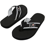 Philadelphia Flyers Black Basic Unisex Flip Flops (Small)