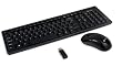 Connectland 2.4 GHz Wireless Keyboard (Multimedia Hot Keys) and Optical Mouse Combo, Black Color