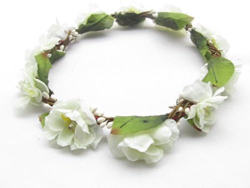 2015 Woondland Flower head wreaths Rustic cirlet Daffodil fairy headpiece Wedding floral crown with light white