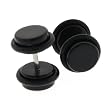 Fake Acrylic Plugs - Black 16g Wire; 8mm - Sold as a Pair