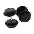 Fake Acrylic Plugs - Black 16g Wire; 8mm - Sold as a Pair
