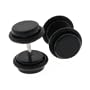 1 Pair of Fake Acrylic Plugs - Black 16g Wire; 8mm