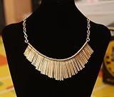 Bestpriceam (TM) 1pc New Fashion Women Multilayer Chain Tassels Choker Bib False Collar Necklace (Gold) thumbnail