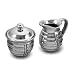 Wilton Armetale Flutes and Pearls Cream and Sugar Serving Set