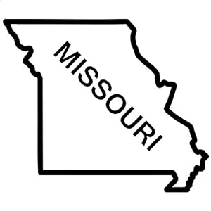 Amazon.com - Missouri State Outline Decal Sticker (black, 13 inch) - Wall Decor Stickers