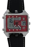 OHSEN - Montre Homme - Quartz - Cuir - Bande de cuir Red Watch Dual Time DigitalSport Watches