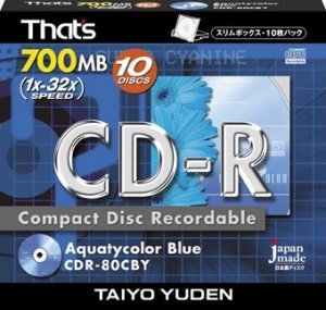That’s データ用CD-R 700MB 32倍速 10枚パック CDR-80CBY10FN(THATS)
