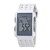 Armitron Men's 408177WHT Square Chronograph White Resin Digital Sport Watch