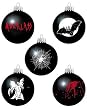 Aderlass Christbaumkugeln Gothic-Mix 5 St�ck