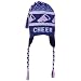 Fleece Lined Knit CHEERLEADING Winter Hat Blue/Pink