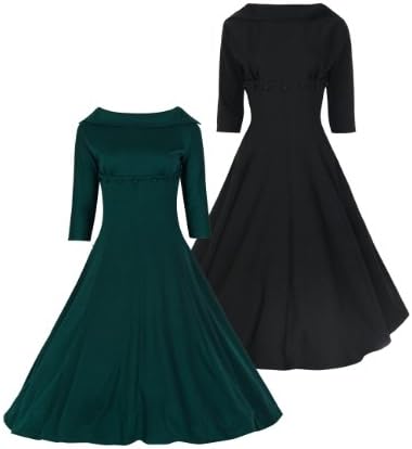 Lindy Bop Women's Marla' Jackie O 1950's 1960's 3/4 Sleeve Dress