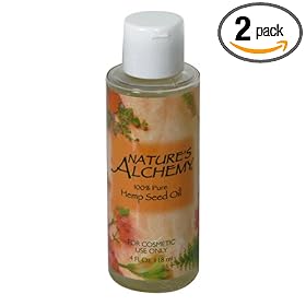 Nature's Alchemy Hemp Seed Oil, 100% Pure, 4 fl oz (118 ml) (Pack of 2)