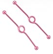 Pink Anodized Stainless Steel Industrial - 14 Gauge - 2 Inches Length - Sold as a Pair
