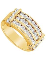 Diamond Row Ring 14K Yellow Gold - 1.50 CT Diamonds