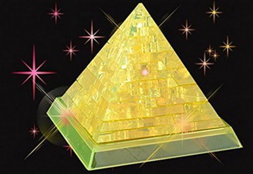 37 PCS 3D Big Crystal Pyramid Jigsaw Puzzle IQ Toy - Yellow