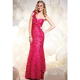 Terani Couture Junior Girls Size 2-16 Fuchsia Ruffle Formal Gown
